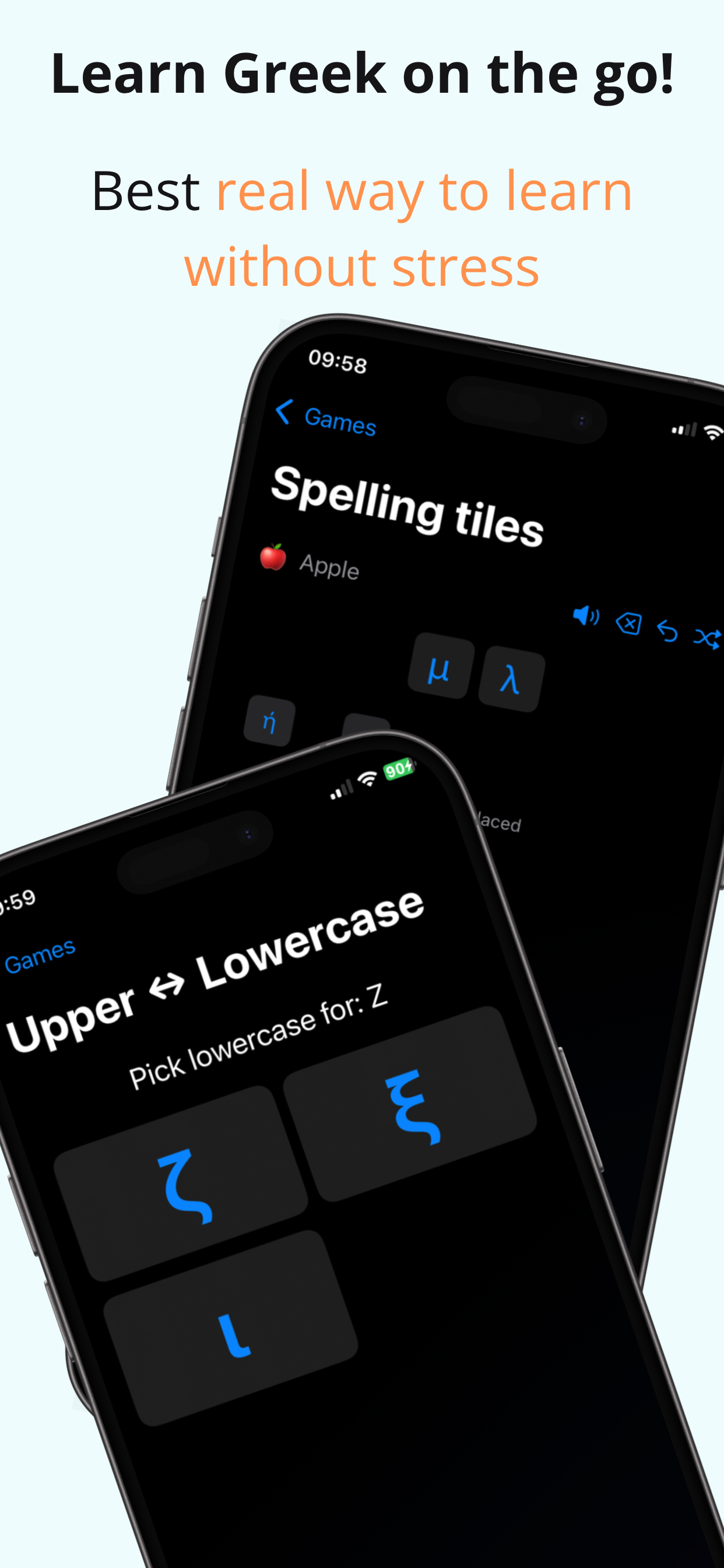 Greek Alphabet progress tracking and achievements