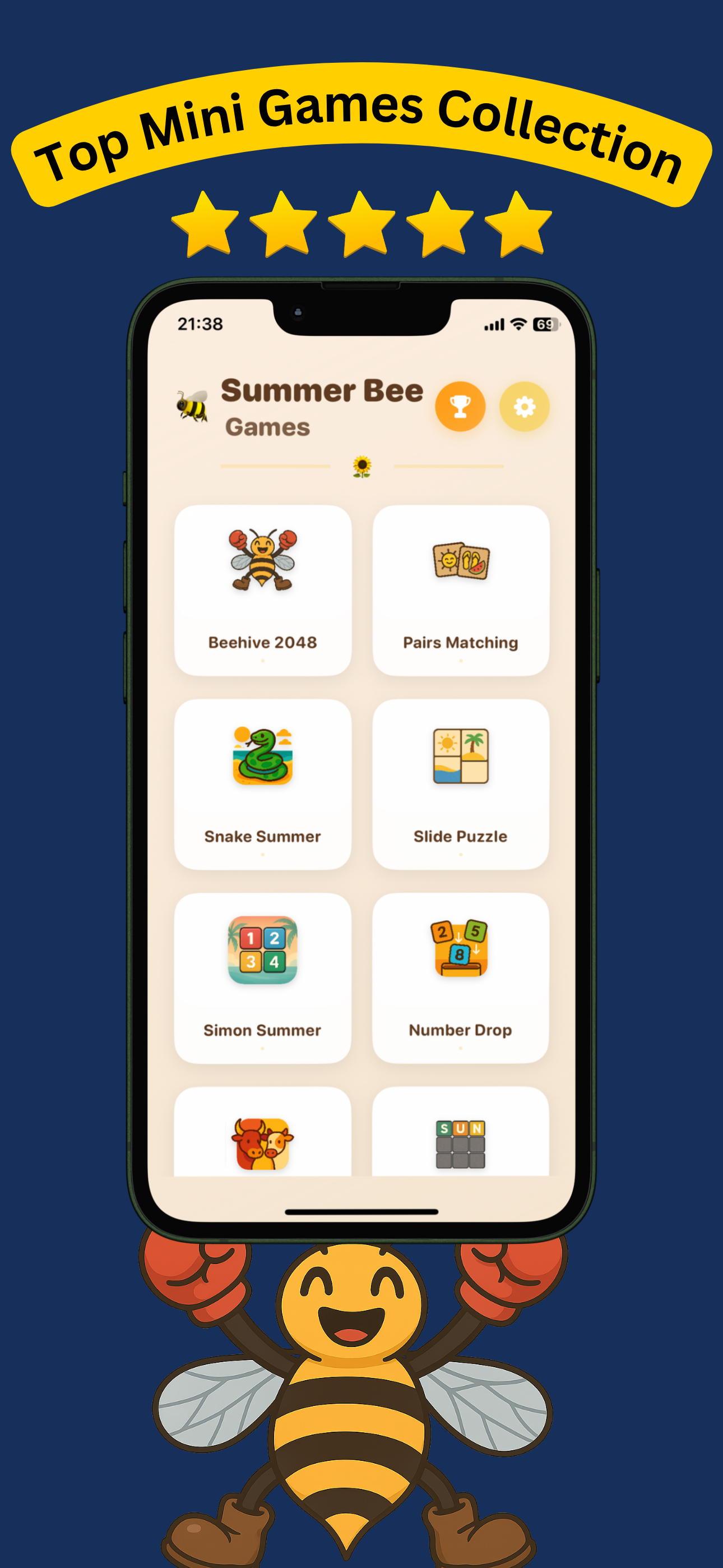 Mini Games with Summer Bee App